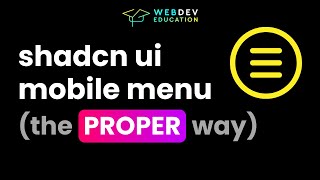 Shadcn UI mobile menu (the PROPER way)