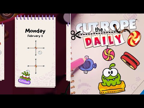 Cut the Rope Daily February 2 2026 Walkthrough 10 Stars