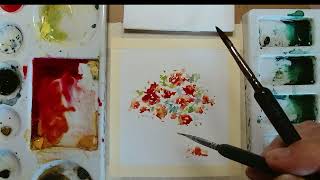 Watercolor Painting Tutorial | Easy Floral Arrangement!