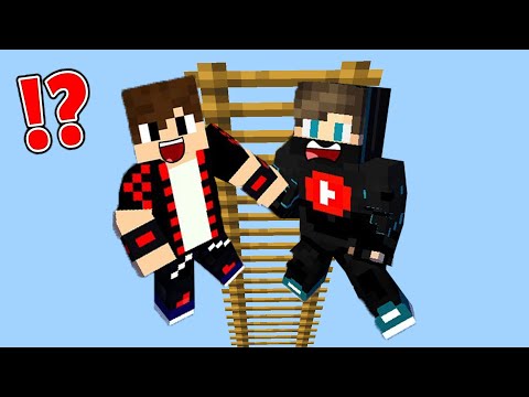 ماين كرافت : حاولت اطلع من اطول سلم في العالم 1000 بلوكة !!؟ 😱🔥