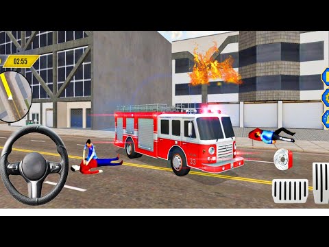 Rescue Fire Truck Simulator 3D - Emergency Firefighter Rescue Game - Android Gameplay #10