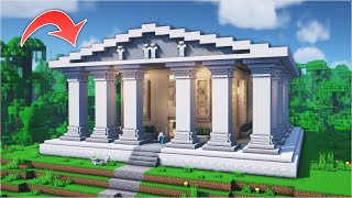 ⛏️ Minecraft :: How to build an Aesthetic Temple 🌳 [마인크래프트 신전 사원 만들기 건축강좌]