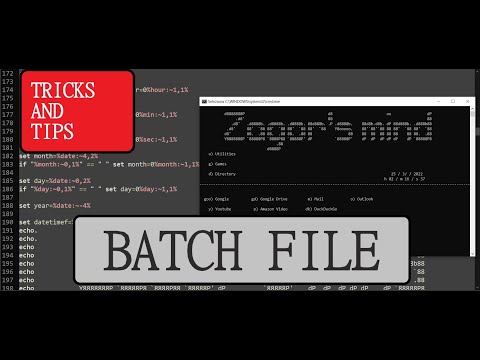 WINDOWS BATCH FILE - Tips and Tricks - MENU AND ASCII ART - CMD PROMPT HACKS DOS prompt