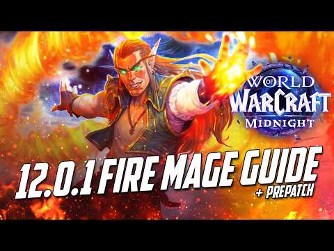 12.0 Fire Mage Guide Midnight | ST & AOE Rotation, Basics, Talents, Gear, & more