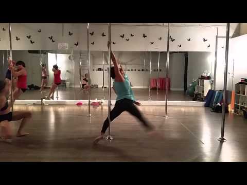 Spin Combo on Static Pole