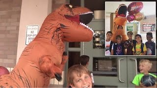 Why This Mom Wears a T-Rex Costume To Pick Up Kids From School