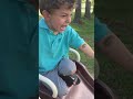 Kid scared of frog