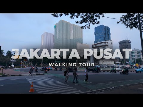Jakarta Walking Tour 4K 🇮🇩 | Modern City Life & Street Views | Indonesia 1 Hour