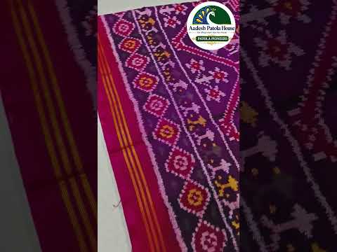 Pink Animal Motifs Double Ikat Chaniya Choli Dupatta 8 Ply Silk