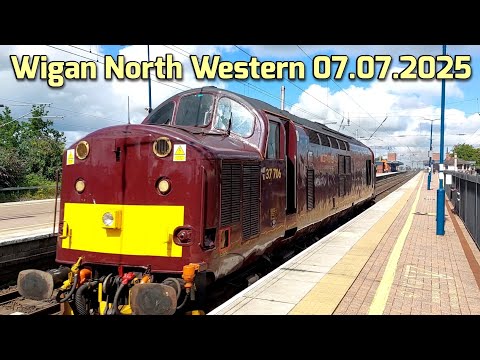 37706 thrashes through! Trains at Wigan North Western 07.07. 2025.