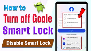Turn off google smart lock android || Disable remove google smart lock facebook Instagram messenger