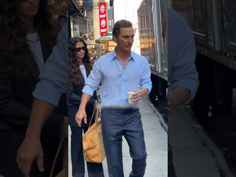 Matthew McConaughey Walking With His Wife #matthewmcconaughey