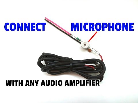 How To Connect A Microphone With An Audio Amplifier Circuit..Simple Mic Circuit.. Video