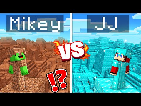 Mikey Dirt vs JJ Diamond Village Survival Battle in Minecraft ! Maizen