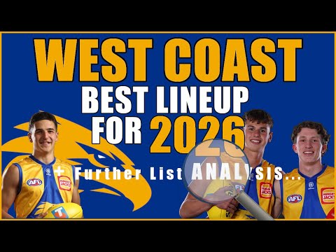 West Coast Eagles Best 23 for 2026 - Full Lineup + Depth Breakdown