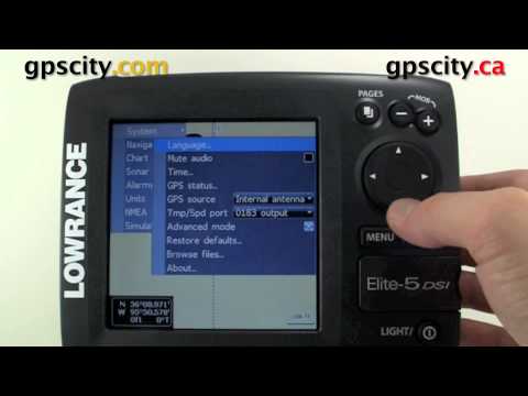 Lowrance Elite Series Video Manual - RESET to factory defaults with GPS City