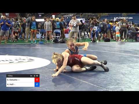 112 Lbs Cons 16 2 Gwendolyn Golueke Wisconsin Vs Hannah Hall Florida