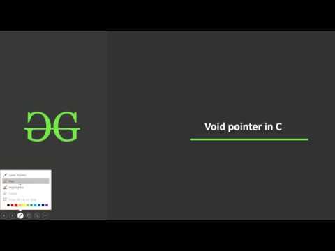 Void Pointer in C | GeeksforGeeks