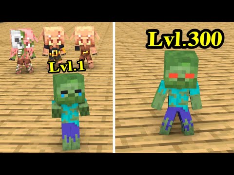 BABY ZOMBIE Lv.1 - Lv.300 - Minecraft Animation