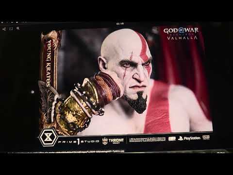 Prime 1 Kratos on Throne 1/3 Statue Preview 