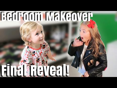 PART 2 of the GIRLS EXTREME BEDROOM MAKEOVER! / Bedroom Makeover Final Reveal!