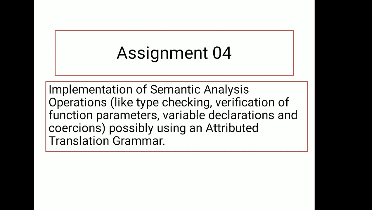Implementation of semantic analysis