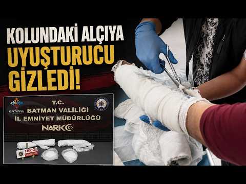 KOLUNDAKİ ALÇIYA UYUŞTURUCU GİZLEDİ!