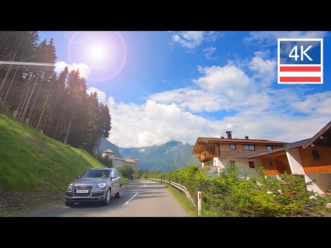 ZELL AM SEE AUSTRIA to KAPRUN 4K 🇦🇹 Car Driving No Music - Driving in Europe 4k Ultra HD