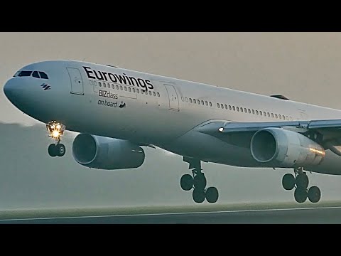 22 MINUTOS de pouso no BRU | Aviões do aeroporto de Bruxelas avistando 18 (4K)