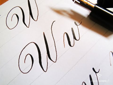 Serie caligrafia copperplate, ¿cómo escribir la letra "W"? - Paso a paso