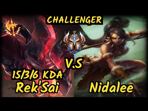 Doubtfull (REK'SAI) vs NIDALEE - 15/3/6 KDA JUNGLE CHALLENGER GAMEPLAY - NA
