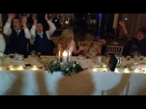 Singing chef Marco at Kilkenny wedding with Singing Waiters