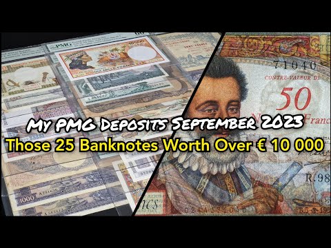 New PMG Deposits September 2023 🔥🔞 Banknotes Worth Over € 10K 😍🤑