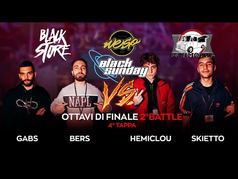 GABS vs BERS vs SKIETTO vs HEMICLOU (Ottavi di Finale, Cypher 2) - 4ª TAPPA BLACK SUNDAY