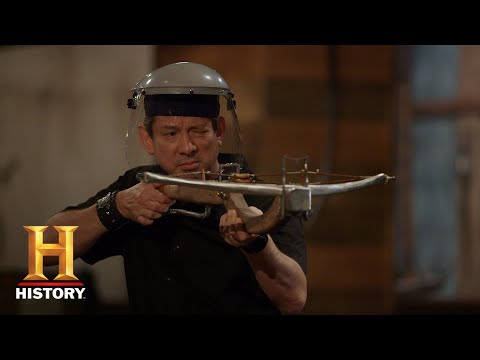Forged in Fire: ROCK-THROWING CROSSBOW KILL TEST (Season 7) | Exclusive | History