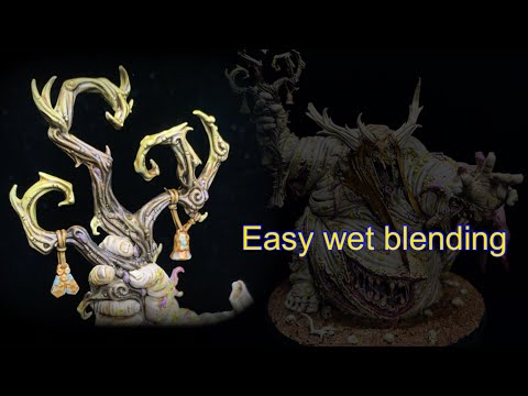 easy wet blending for warhammer 40k | contrast paint and standard wet blends