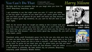 You Can&#39;t Do That (Lennon / McCartney) - Harry Nilsson