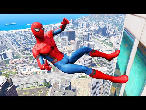 GTA 5 Falling off Highest Buildings #44 (Funny Moments & Gameplay Fails)