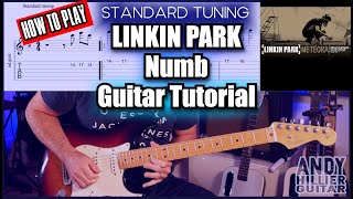 Linkin Park - Numb Guitar Tutorial (Standard Tuning) | Chords, Riffs & Tabs
