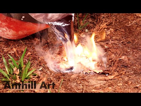 Casting a Yellowjacket Nest with Molten Aluminum