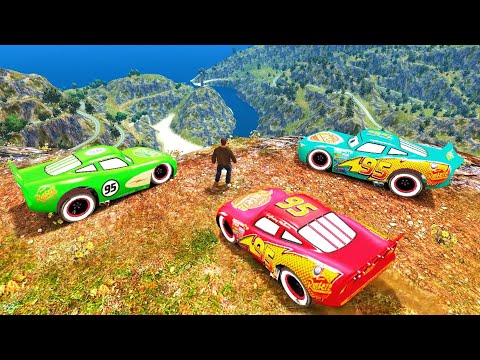 Lightning McQueen Dinoco 1000ft Verticle Drop Testing Ep.4 - GTA 4 Physics Showcase