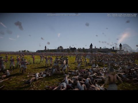 Can Red Coats Defend Castle invasion by Egyptian Warrior Ultimate Epic Battle Simulator 2 UEBS2