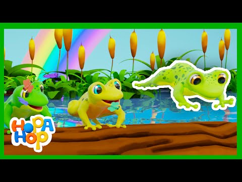Cinci Broscute pe Bustean | HopaHop Cantece Pentru Copii @HopaHop