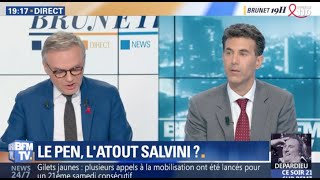 Vers une "internationale populiste ? SALVINI/ORBAN/Le Pen? Débat sur BFM TV chez BRUNET