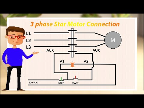 3 phase Star Motor Connection | motor | Star Connection