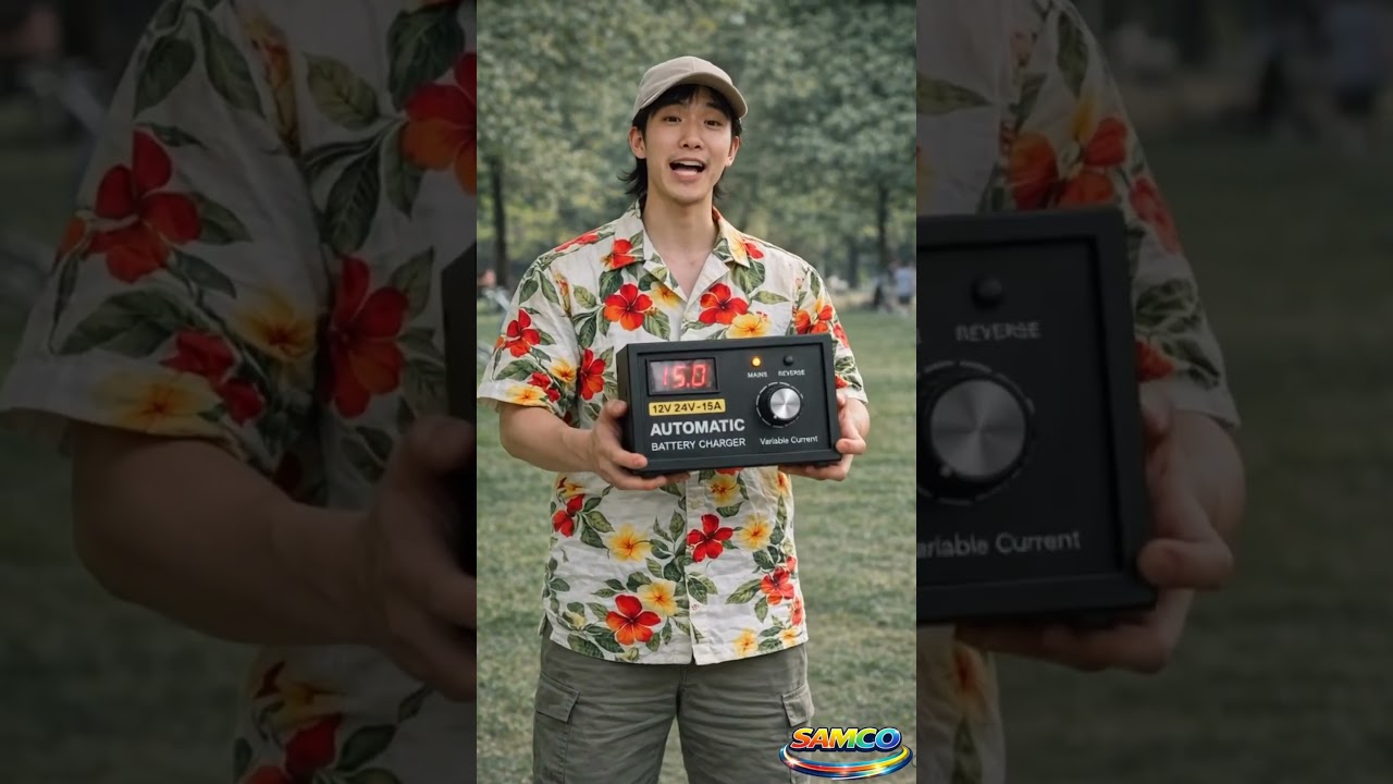 Samco 12V/24V 15A SMPS बैटरी चार्जर demo video