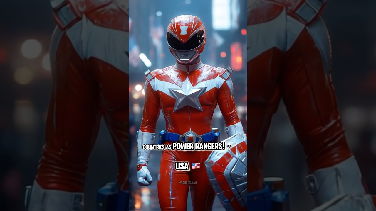 COUNTRIES as POWER RANGERS! 💀 #countries #powerrangers #midjourney #ai