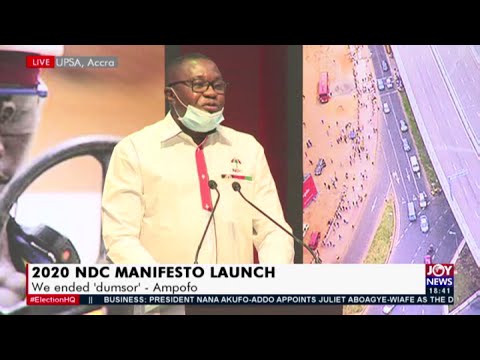 2020 NDC Manifesto Launch: We ended ‘dumsor’ - Ampofo - JoyNews (7-9-20)