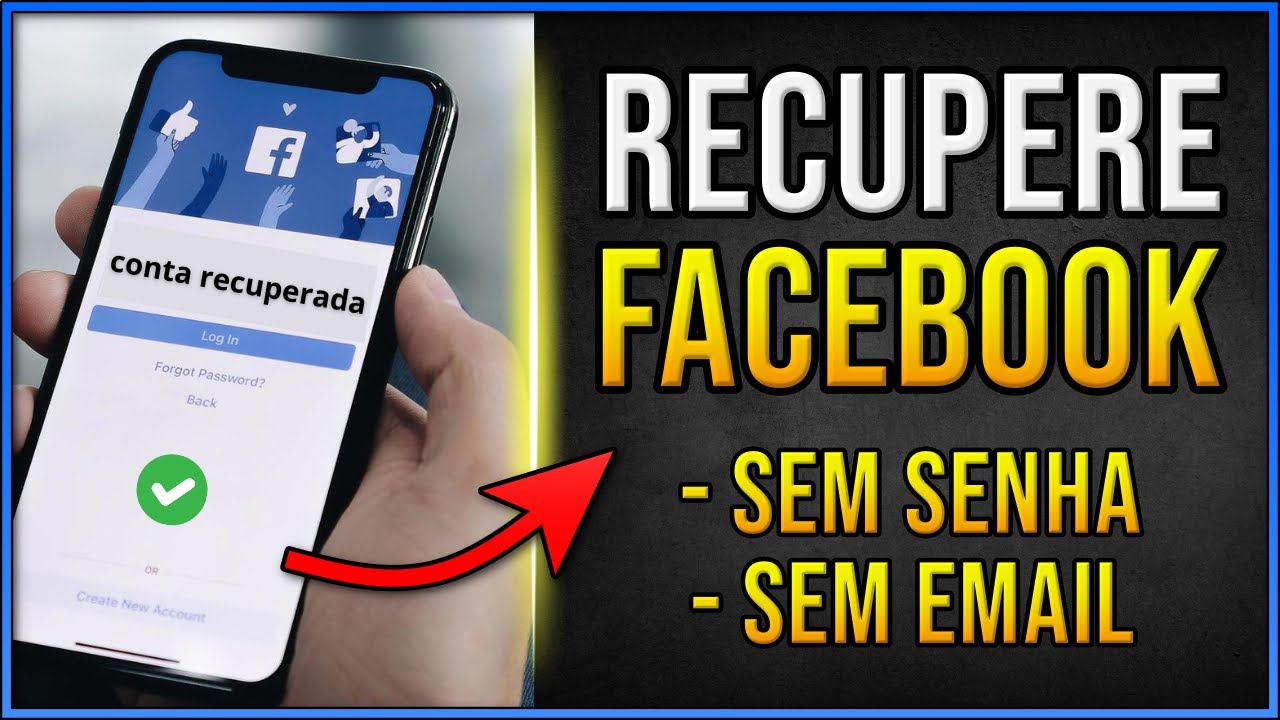 Como RECUPERAR sua CONTA do FACEBOOK (Sem EMAIL Sem SENHA ou NÚMERO) 2024