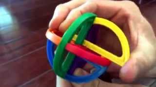 Chuck E Cheese puzzle ball. How to take apart and put back together. One piece is the key!